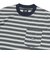 125R1012400　M CAVE Crew Neck Border TEE　GRAY　695056-0002