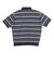 125R1112300　M CAVEJERSEY Border PoloShirt　NAVY　695055-0001