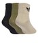 JW2934　K ANKLE SOCK 3P　STON/FOLV/BLK　698642-0001