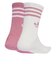 JX5205　W GLT CREW SOCK 2P　PINK/WHIT　698457-0001