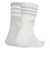 JX5204　W GLT CREW SOCK 2P　SIL/WHT　698456-0001