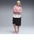 633976　W DARE TO WOVEN MIDI SKIRT　01BK　699625-0001