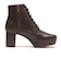 W3053　SQUARE LACE UP 7　BROWN　697378-0002