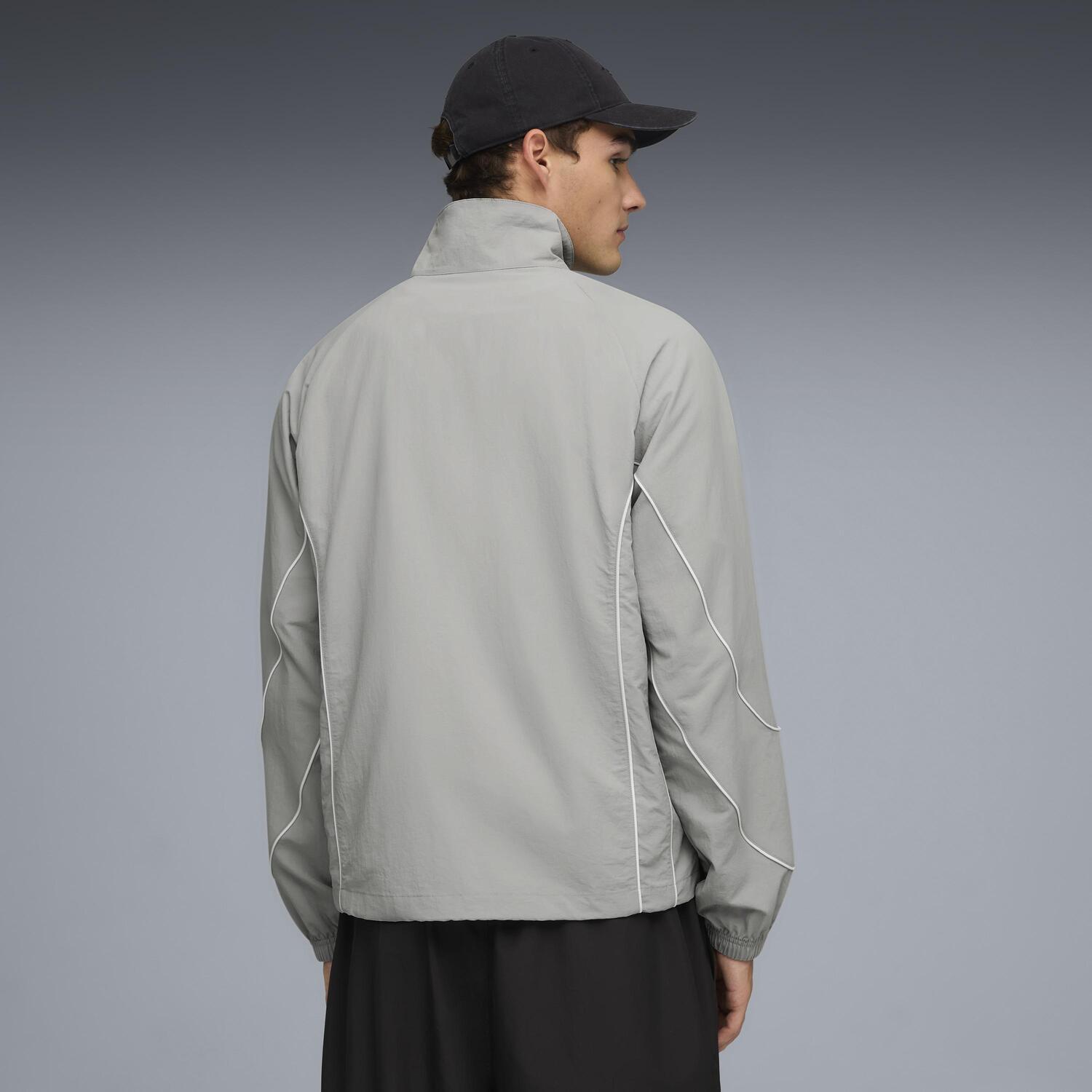 633951　M PUMATECH-X TRACK JACKET WV　63GRAY ECHO/WH　699619-0002