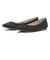 JE-1110　POINTED PUFF BALLET　G.BLACK　703835-0001