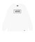 124K1023600　M CHECKER BOX LS TEE　WHT/BLK　685989-0001