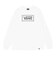124K1023600　M CHECKER BOX LS TEE　WHT/BLK　685989-0001