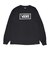 124K1023600　M CHECKER BOX LS TEE　BLK/WHT　685989-0002
