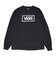 124K1023600　M CHECKER BOX LS TEE　BLK/WHT　685989-0002
