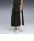 636872　W T7 MIDI PLEATED SKIRT　01BK　708953-0001