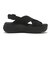 W2068　CL CROSS KNIT SANDAL 5　ALL BLACK　705121-0001