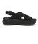 W2068　CL CROSS KNIT SANDAL 5　ALL BLACK　705121-0001