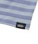 126R1060201　CAVE Crew Neck Boarder S TEE　BLUE　709264-0003