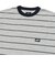 126R1060201　CAVE Crew Neck Boarder S TEE　H/GRAY　709264-0002