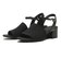 W2071　CL KNIT HEEL SANDAL 5.5　ALL BLACK　705961-0001
