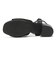 W2071　CL KNIT HEEL SANDAL 5.5　ALL BLACK　705961-0001
