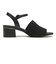 W2071　CL KNIT HEEL SANDAL 5.5　ALL BLACK　705961-0001