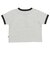 126R3011601　W flower logo ringer TEE　GRAY　705879-0003