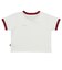 126R3011601　W flower logo ringer TEE　WHITE　705879-0001