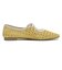 JE-1066　RAFFIA FLAT PUMPS　YELLOW　716142-0002