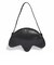 KR1602　U TREFOIL METALLIC PU BAG　BLACK　716390-0001