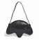 KR1602　U TREFOIL METALLIC PU BAG　BLACK　716390-0001