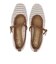 JE-5501　MESH FLAT PUMPS　WHITE　716894-0002