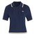 KR7059　W CABLE KNIT CALI TEE POLO　NIGHTINDIGO　716414-0001