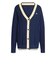 KT1859　W CABLE KNIT CARDIGAN　NIGHTINDIGO　715732-0001