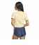 KT1862　W CABLE KNIT CALI TEE POLO　WARMVANILLA　715734-0001
