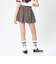 126K3151001　W CHECK BALLOON SKIRT　ORANGE　715456-0003