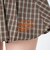 126K3151001　W CHECK BALLOON SKIRT　ORANGE　715456-0003