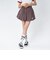 126K3151001　W CHECK BALLOON SKIRT　RED　715456-0002