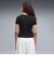 639076　W ESS RIBBED SLIM SHORT TEE　01BK　717911-0001