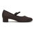 JE-3102　MARY JANE PUMPS 3　BROWN DOT　718948-0002