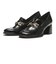 JE-6061　CHUNKY HEEL LOAFERS 6　BLACK　718952-0001