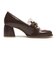 JE-6061　CHUNKY HEEL LOAFERS 6　BROWN　718952-0002