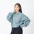 126K3071101　W DRAWSTRING CHECK SHIRT　SAX　717835-0003