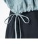 126K3071101　W DRAWSTRING CHECK SHIRT　SAX　717835-0003