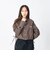 126K3071101　W DRAWSTRING CHECK SHIRT　BROWN　717835-0002