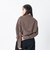 126K3071101　W DRAWSTRING CHECK SHIRT　BROWN　717835-0002
