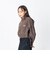 126K3071101　W DRAWSTRING CHECK SHIRT　BROWN　717835-0002