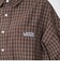 126K3071101　W DRAWSTRING CHECK SHIRT　BROWN　717835-0002