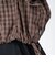 126K3071101　W DRAWSTRING CHECK SHIRT　BROWN　717835-0002