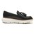W36400　W ZG REXANNA TASSEL LOAFERS　BLACK LEATHER　720526-0001