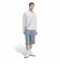 LC5962　U VELOUR LS POLO　*LGH SOLIDGREY　716483-0001