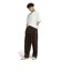 LC5984　U VELOUR PINTUCK PT　*DARKBROWN　716485-0001
