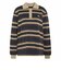 LG3945　W STRIPE KNITTED POLO(ARCH2)　BLACK　716009-0001