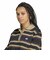 LG3945　W STRIPE KNITTED POLO(ARCH2)　BLACK　716009-0001