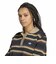 LG3945　W STRIPE KNITTED POLO(ARCH2)　BLACK　716009-0001